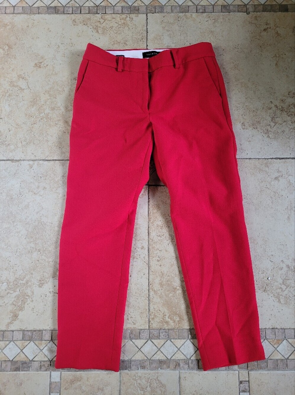 Talbots Hampshire Ankle Red Chinos Pants